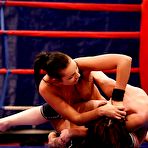 Third pic of Hot babe Lexy Little is into rough catfight with her lesbian friend