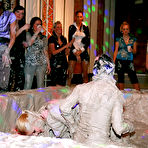 Second pic of Seductive fully clothed fetish babes are into kinky catfight