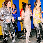 Second pic of Kinky european babes with petite bodies are into messy mudwrestling