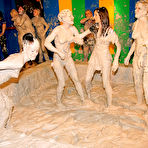 Fourth pic of Kinky european babes with petite bodies are into messy mudwrestling