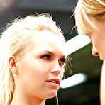 First pic of Stunning sporty lesbians get some pussy pleasure after wrestling