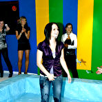 First pic of Chubby fetish lady with nice jugs getting defeated in the wet catfight