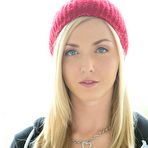 First pic of Blonde teen Karla gets on her knees and masturbates her pussy and anal