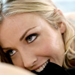 Second pic of Sexy blonde Karla Kush bangs her blindfolded lover's cock in black stockings