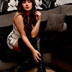 First pic of Super sexy Simone flashes her cochile in high black boots and tight dress