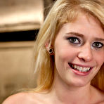 Fourth pic of Blonde chick Allie James is trained by black and white men in a dungeon