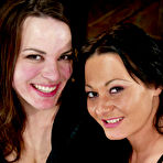 Fourth pic of Submissive girl is subjected to strapon sex from a lesbian while in bondage