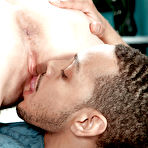 Second pic of Dark haired older woman Raven Flight letting large tits hang while riding BBC