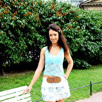 First pic of Naughty brunette Olympia flashes in public before giving a BJ