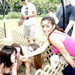 Fourth pic of Awesome lesbian sluts are having an outdoor humuliation