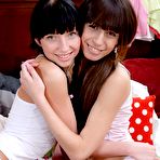 First pic of Adorable teens remove cute underwear before lesbian anal action