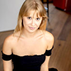 First pic of Young blonde Casey proudly shows her hairless pussy while totally naked