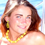 Fourth pic of Petite girl Nina takes a cumshot after anal sex while fishing on a boat