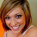 First pic of Nice girl Keesha Knight holds her natural boobs before tugging on a hard cock
