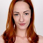 Second pic of Wicked hot redhead Katerina strips off to show small boobs in audition shoot