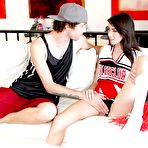 First pic of Skinny teen Emily Grey with cum dripping out of mouth after cumshot