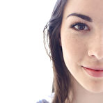 First pic of Brunette babe with sweet pussy Emily Grey reveals her ass in stcokings