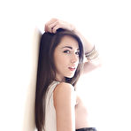 Second pic of Brunette babe with sweet pussy Emily Grey reveals her ass in stcokings