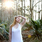 First pic of Pale redhead Madison Missina restrained yourself to a tree with plastic wrap