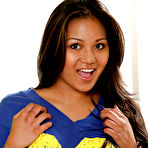 First pic of Young Latina first timer Lana baring teen breasts for first time