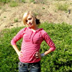 First pic of Skinny teen Codie Sweets bares her very tiny tits outdoors & shows petite ass