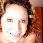 First pic of Big tits granny Luna is undressing her white panties in close up