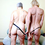 Fourth pic of Two old lesbians exposes their big boobs and bare asses together