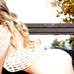 Third pic of Blonde centerfold model Sophia Presley posing outdoors for Playboy