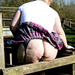 Second pic of Overweight blonde Lexie Cummings exposes herself by locks on a canal system