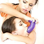 Fourth pic of Stunning lesbies Adriana Chechik and Gabriella Paltrova and anal toys