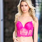 First pic of Blonde teen Jill Kassidy models pink lingerie before having sex
