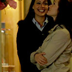 First pic of Teen girls Lorena B & Tess B have strapon lesbian sex on a first date