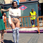First pic of Submissive girl is humiliated in public before being forced to fuck