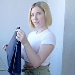 First pic of Naughty Mag - Mila Pie - Blonde 21-year-old Mila shows off her alabaster skin and bright pink pussy.