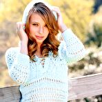 First pic of Alyssa Branch reveals her petite figure, bubble butt, and pink pussy in nature