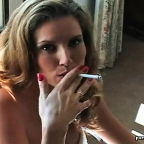 A Smoker in Her Towel  #307588