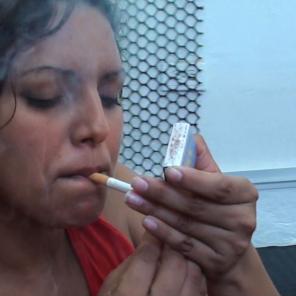 Smoking Babe Plays With Her Pussy #453413